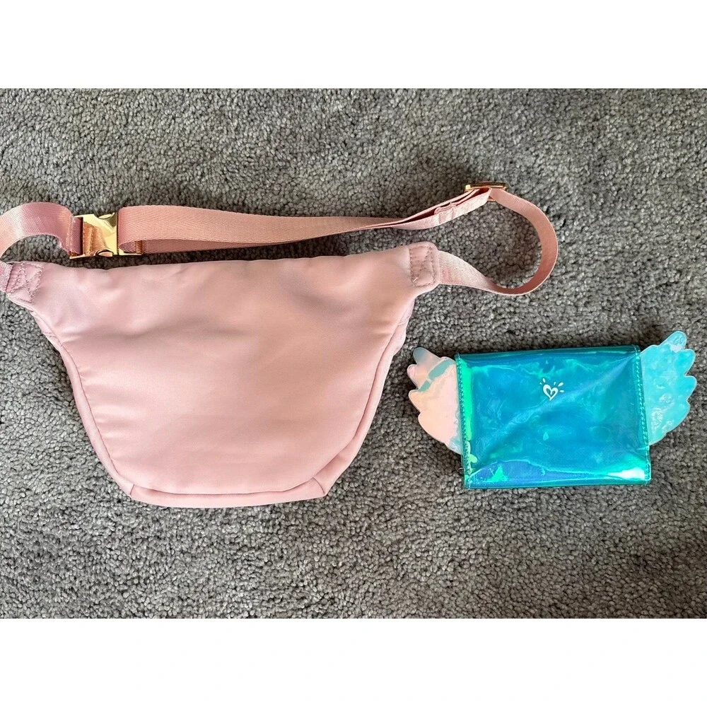 Girls Initial K Belt Bag / Fanny Pack and Wallet Set